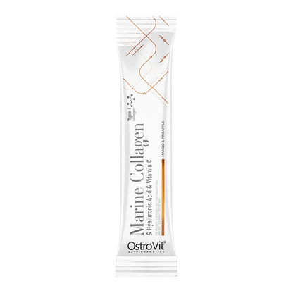 Marine Collagen + Hyaluron + Vit C – 30 sticks, Mango‑ananas | OstroVit