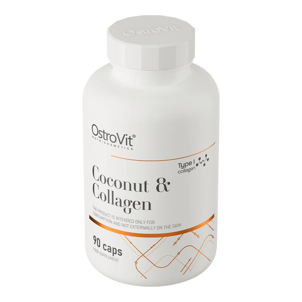 Marine Collagen + MCT – 90 capsules, +100 mg vitamine C | OstroVit