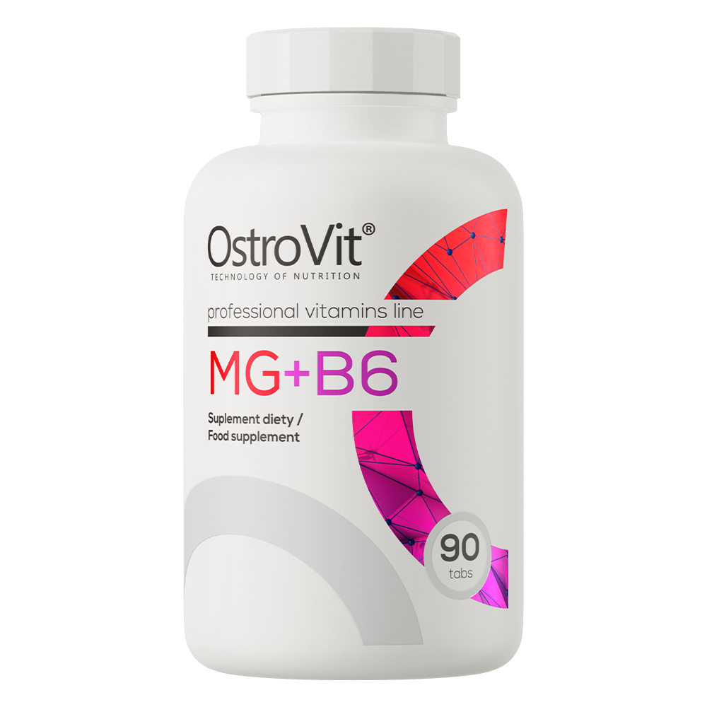 Mg + B6 – 90 tabletten, 375 mg magnesium + 5 mg B6 per dag | OstroVit