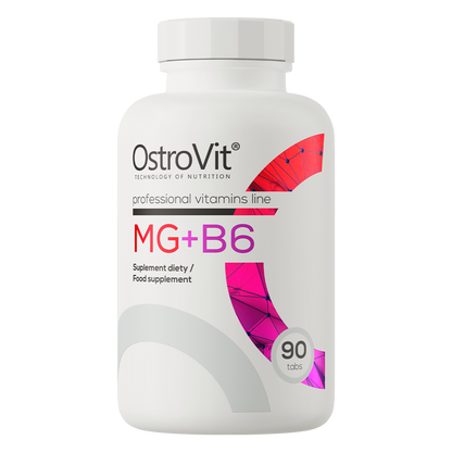 Mg + B6 – 90 tabletten, 375 mg magnesium + 5 mg B6 per dag | OstroVit