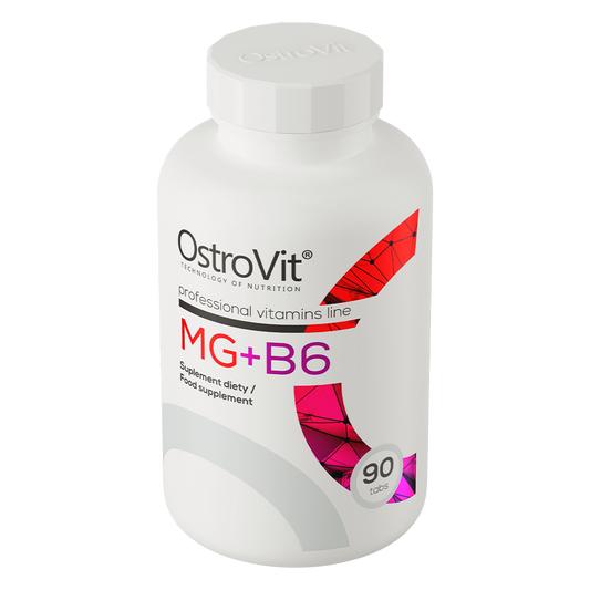 Mg + B6 – 90 tabletten, 375 mg magnesium + 5 mg B6 per dag | OstroVit