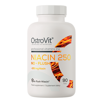 Niacin 250 NO‑FLUSH – 90 tabletten, Vitamine B3 (inositol‑hexanicotinaat) | OstroVit
