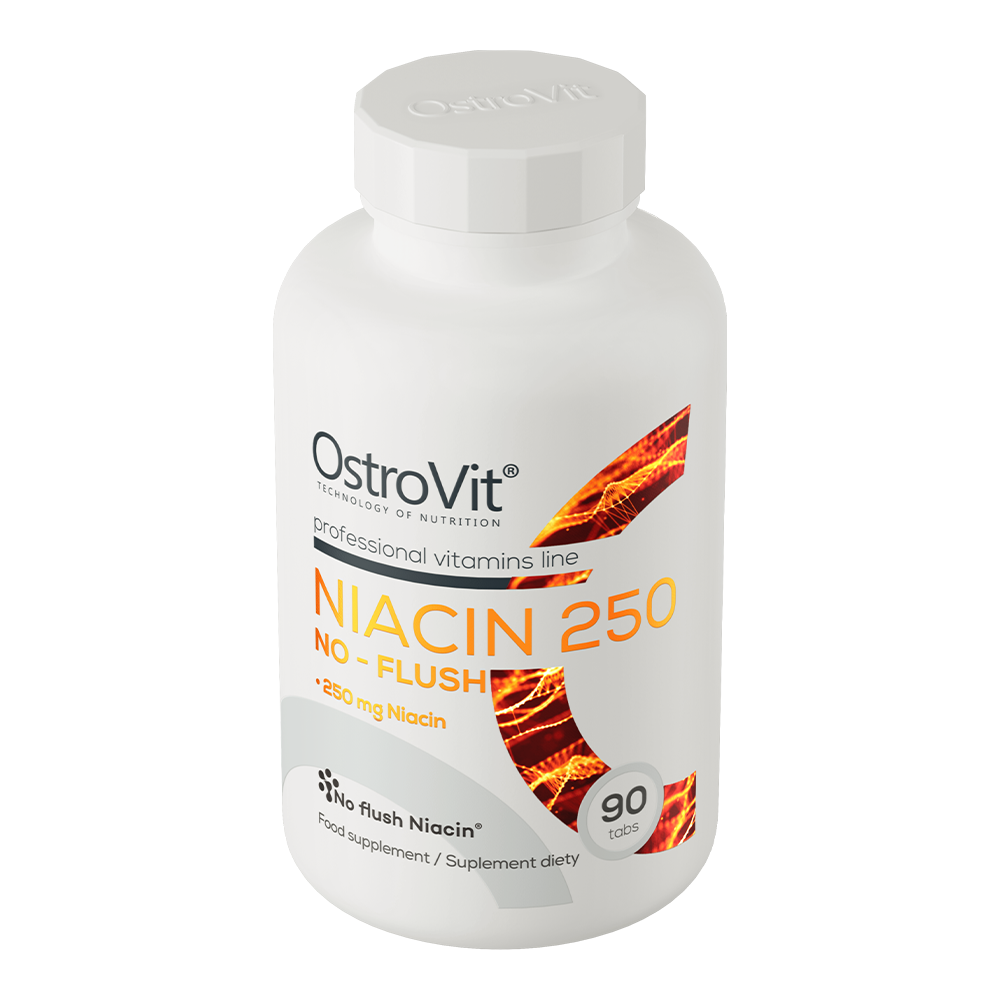 Niacin 250 NO‑FLUSH – 90 tabletten, Vitamine B3 (inositol‑hexanicotinaat) | OstroVit