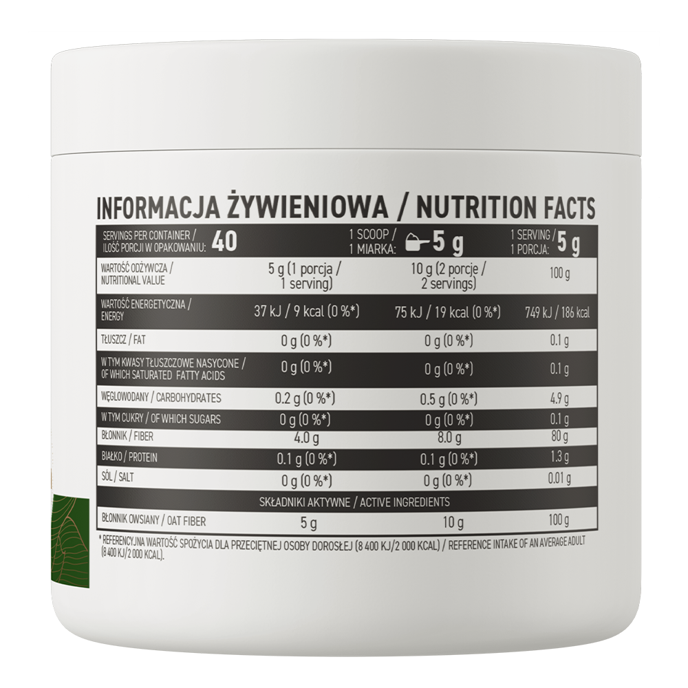 Oat Fiber VEGE 200 g – hoog vezelgehalte (80 g/100 g) | OstroVit