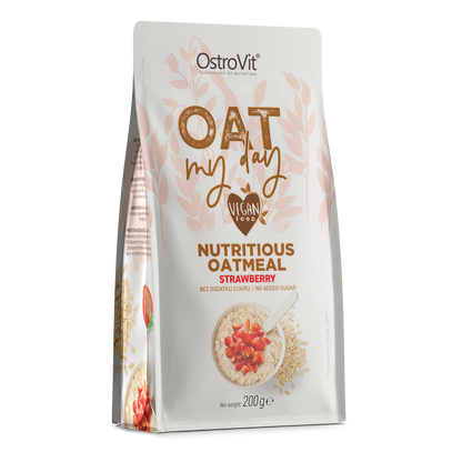 Oat My Day Erdbeere 200 g – Reich an Ballaststoffen, ohne Zuckerzusatz* | OstroVit
