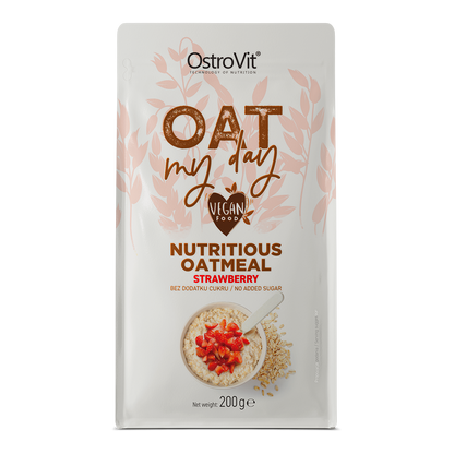 Oat My Day Erdbeere 200 g – Reich an Ballaststoffen, ohne Zuckerzusatz* | OstroVit