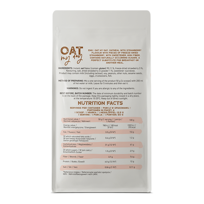Oat My Day Erdbeere 200 g – Reich an Ballaststoffen, ohne Zuckerzusatz* | OstroVit