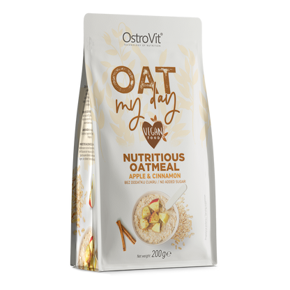 Oat My Day – Apfel &amp; Ceylon-Zimt 200 g, Ballaststoffreiches Haferflockenmüsli | OstroVit