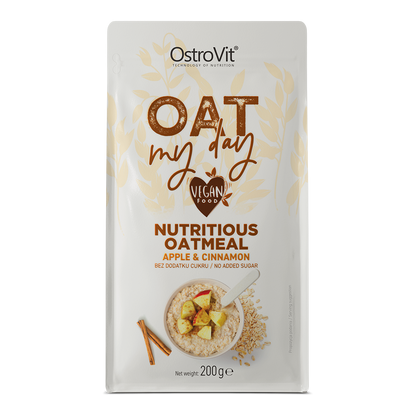 Oat My Day – Apfel &amp; Ceylon-Zimt 200 g, Ballaststoffreiches Haferflockenmüsli | OstroVit