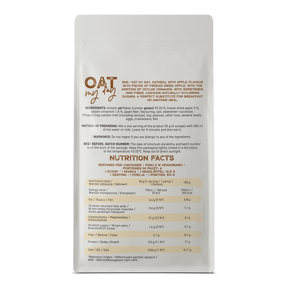 Oat My Day – Apfel &amp; Ceylon-Zimt 200 g, Ballaststoffreiches Haferflockenmüsli | OstroVit