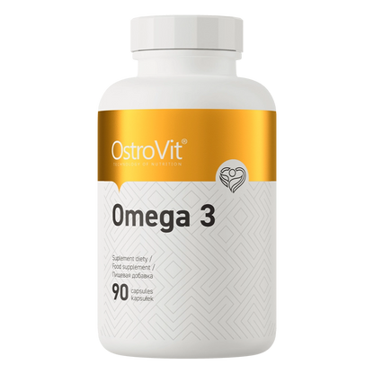 Omega 3 – 90 softgels, 1000 mg visolie (EPA 180 mg, DHA 120 mg) | OstroVit