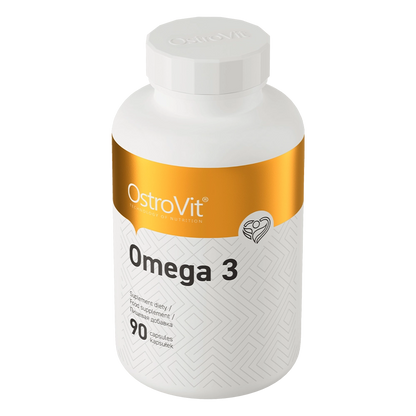 Omega 3 – 90 softgels, 1000 mg visolie (EPA 180 mg, DHA 120 mg) | OstroVit