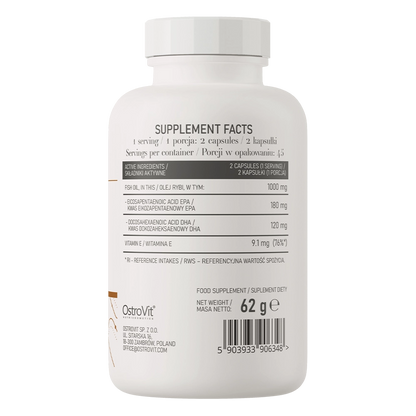 Omega 3 Easy to Swallow – 90 softgels, Kleine capsules | OstroVit
