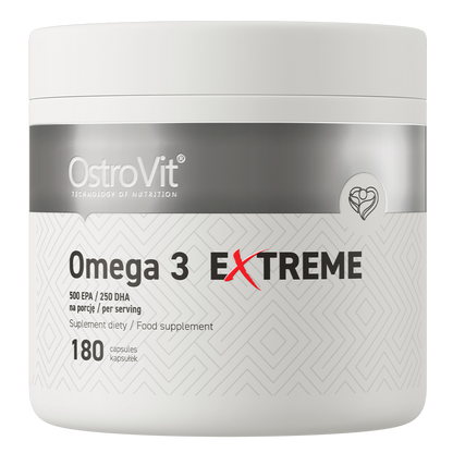 Omega‑3 Extreme – 180 softgels, 1000 mg visolie (EPA 500 mg, DHA 250 mg) | OstroVit