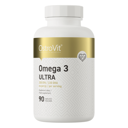 Omega 3 Ultra – 90 softgels, 330 mg EPA + 220 mg DHA | OstroVit