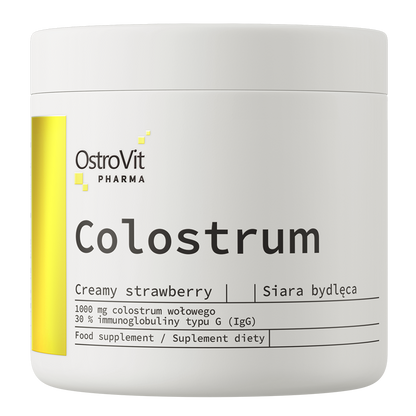 Colostrum 100 g – Romige Aardbei, 30% IgG, 100 porties | OstroVit Pharma