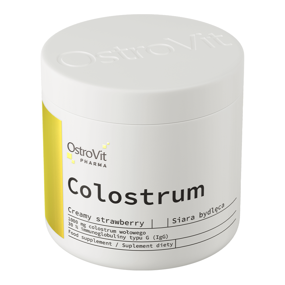 Colostrum 100 g – Romige Aardbei, 30% IgG, 100 porties | OstroVit Pharma