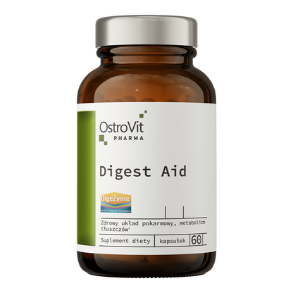 Digest Aid – 60 capsules, DigeZyme® + gestandaardiseerde extracten | OstroVit Pharma