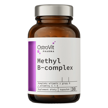 Methyl B Complex – 30 vegane Kapseln, bioaktive B-Vitamine + C &amp; E | OstroVit Pharma