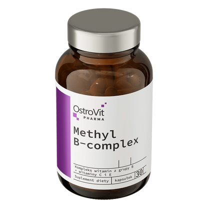 Methyl B Complex – 30 vegane Kapseln, bioaktive B-Vitamine + C &amp; E | OstroVit Pharma