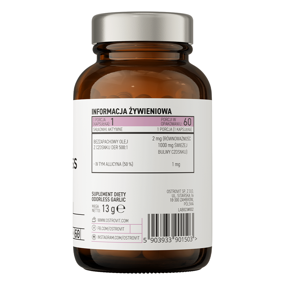 Geurloze Knoflook | 60 capsules | OstroVit Pharma