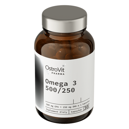 Omega 3 500/250 – 30 softgels, 500 mg EPA + 250 mg DHA | OstroVit Pharma