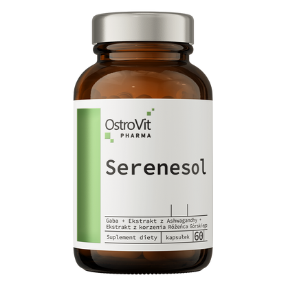 Serenesol – 60 vegan capsules, GABA + L‑theanine & botanicals | OstroVit Pharma
