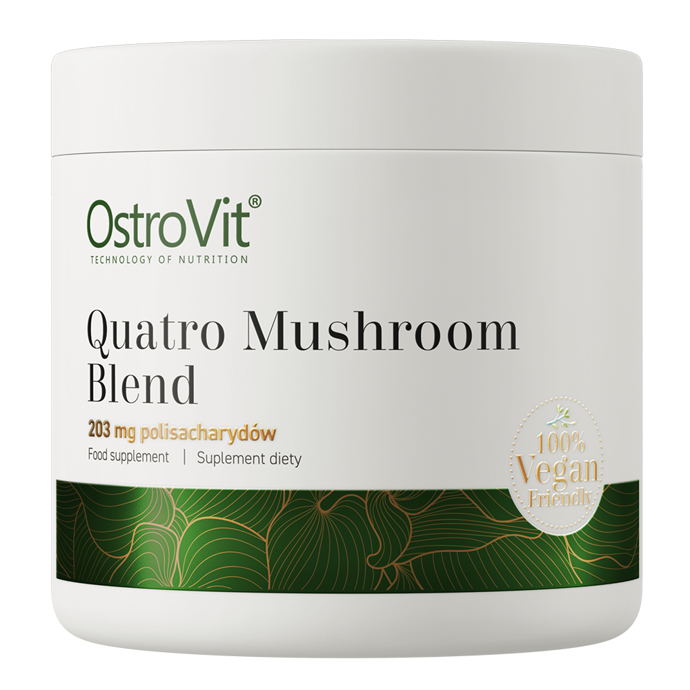 Quatro Mushroom Blend VEGE – 100 g poeder, 4‑in‑1 extracten | OstroVit