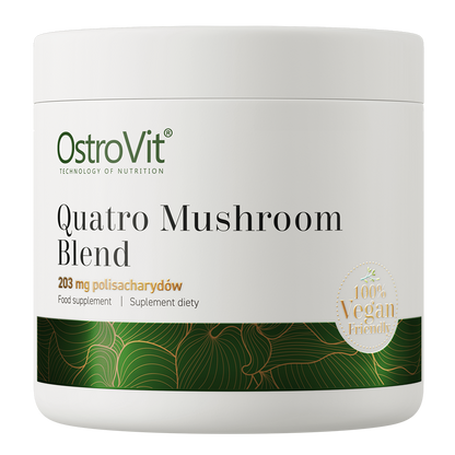 Quatro Mushroom Blend VEGE – 100 g poeder, 4‑in‑1 extracten | OstroVit