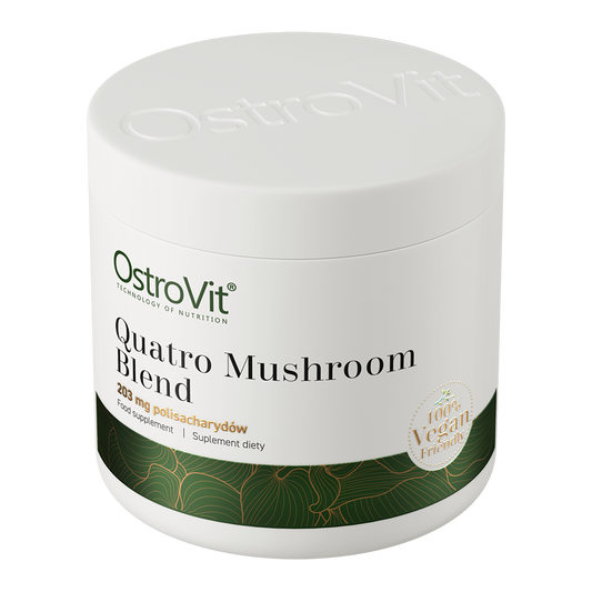 Quatro Mushroom Blend VEGE – 100 g poeder, 4‑in‑1 extracten | OstroVit