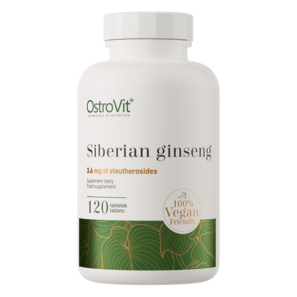 Siberian Ginseng VEGE – 120 tabletten, 300 mg (1,2% eleutherosiden) | OstroVit