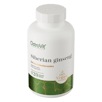Siberian Ginseng VEGE – 120 tabletten, 300 mg (1,2% eleutherosiden) | OstroVit