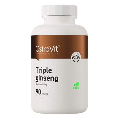 Triple Ginseng VEGE – 90 vegan capsules, 1 per dag | OstroVit