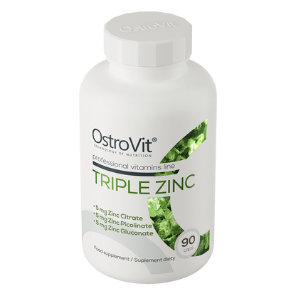 Triple Zinc – 90 capsules, 15 mg zink (gluconaat, picolinaat, citraat) | OstroVit
