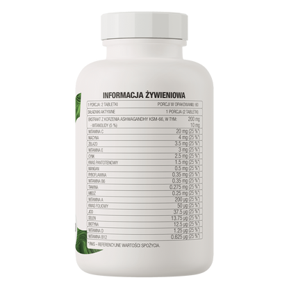 Vit&Min + Ashwagandha – 120 tabletten, Multivitaminen + KSM‑66® | OstroVit