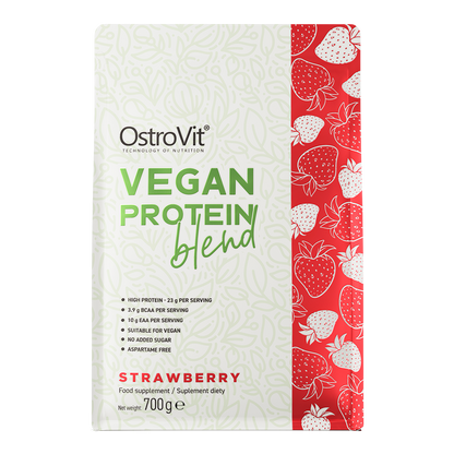 Vegansk proteinblanding | Vegansk protein | 700 g | Jordbær 🍓 | OstroVit