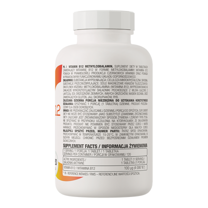 Vitamin B12 Methylcobalamin 100 µg – 120 vegane Tabletten | OstroVit
