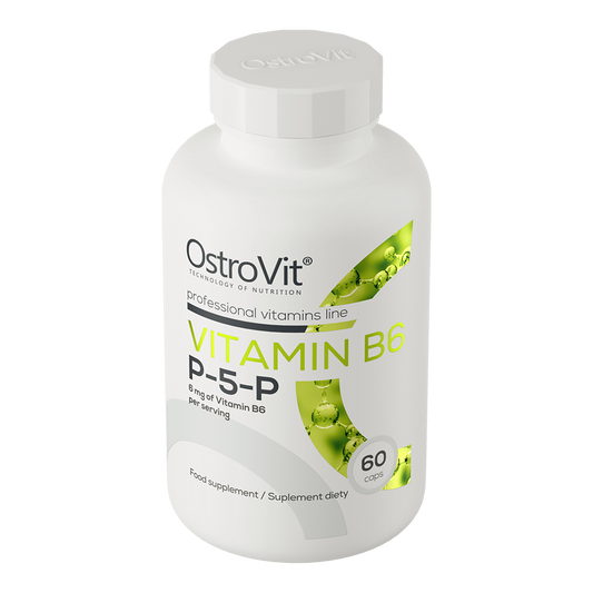Vitamin B6 P‑5‑P – 60 vegan capsules, 6 mg per dag | OstroVit