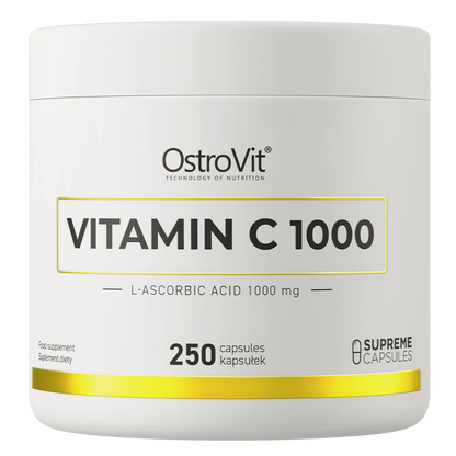 C-vitamin 1000 mg – 250 veganske kapsler, 1 om dagen | OstroVit