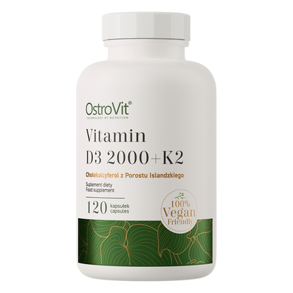 Vitamin D3 2000 IE + K2 VEGE – 120 Kapseln | OstroVit