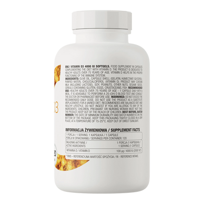 Vitamine D3 4000 IE – 120 softgels | OstroVit