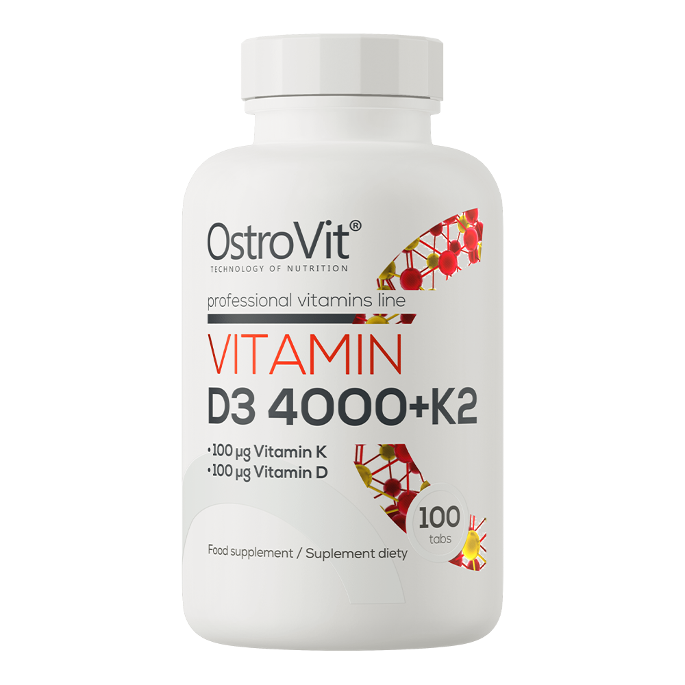 Vitamin D3 4000 IE + K2 (MK-7) – 100 Tabletten, vegetarisch | OstroVit 
