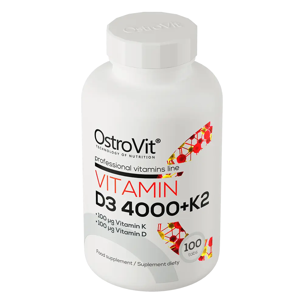 Vitamin D3 4000 IU + K2 MK-7 – 100 Tabletten, Vitamine D3 & K2 | OstroVit
