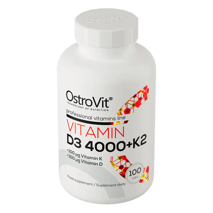 Vitamin D3 4000 IU + K2 MK-7 – 100 Tabletten, Vitamine D3 & K2 | OstroVit