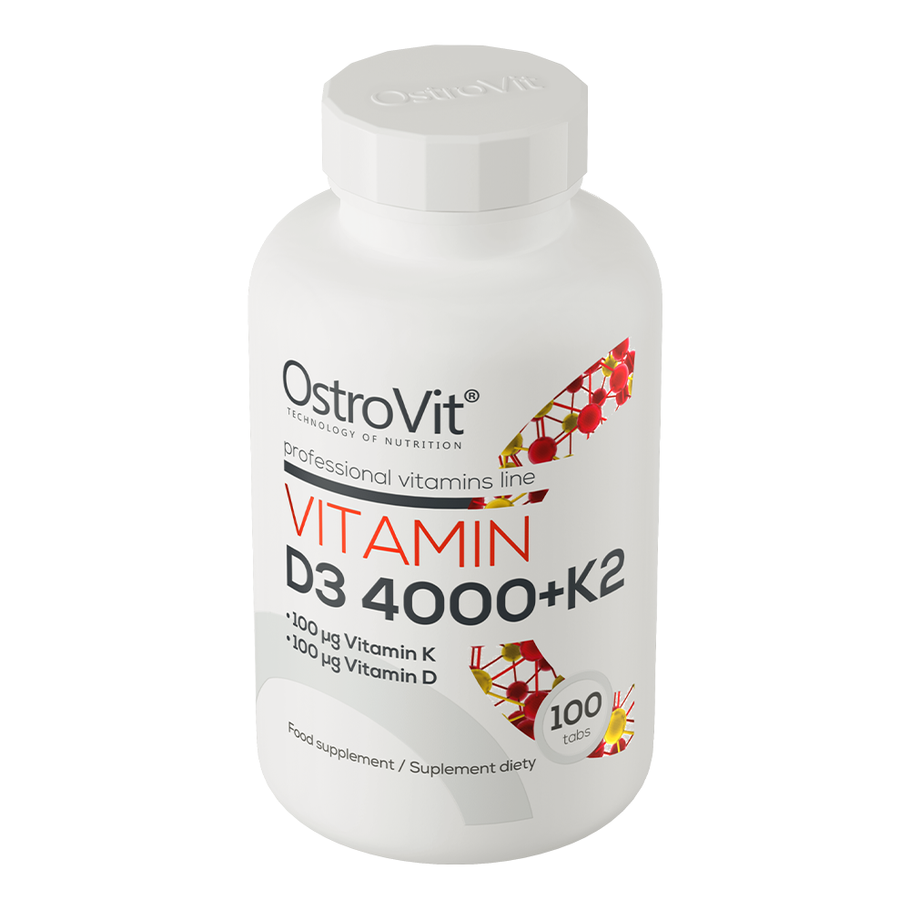 Vitamin D3 4000 IE + K2 (MK-7) – 100 Tabletten, vegetarisch | OstroVit 