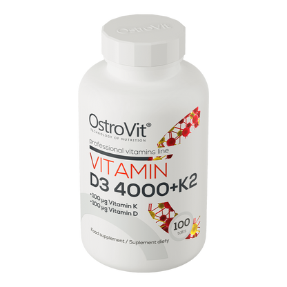 Vitamin D3 4000 IE + K2 (MK-7) – 100 Tabletten, vegetarisch | OstroVit 