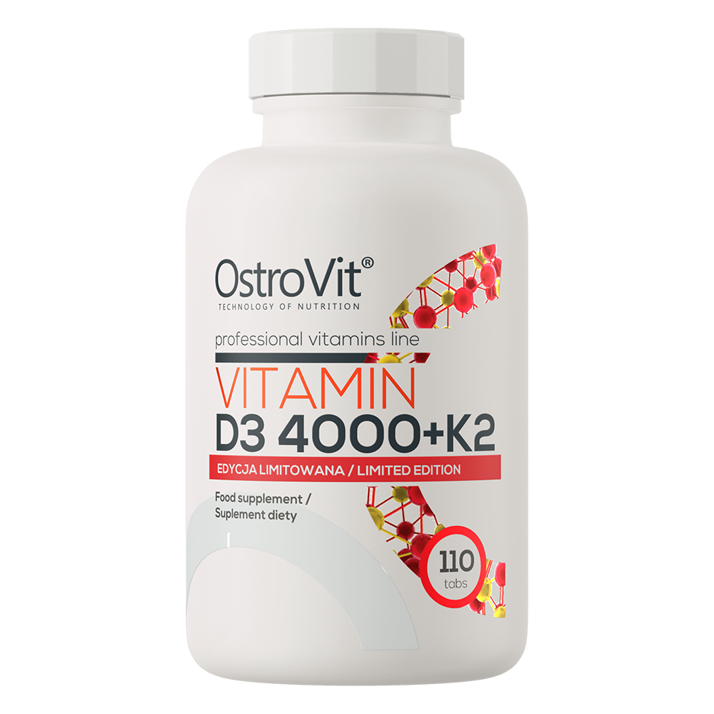 Vitamin D3 4000 IU + K2 – 110 tabletten, 4000 IE D3 + 100 µg K2 | OstroVit