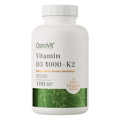 Vitamine D3 4000 IE + K2 MK‑7 VEGE – 100 tabletten | OstroVit