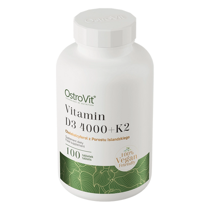 Vitamine D3 4000 IE + K2 MK‑7 VEGE – 100 tabletten | OstroVit