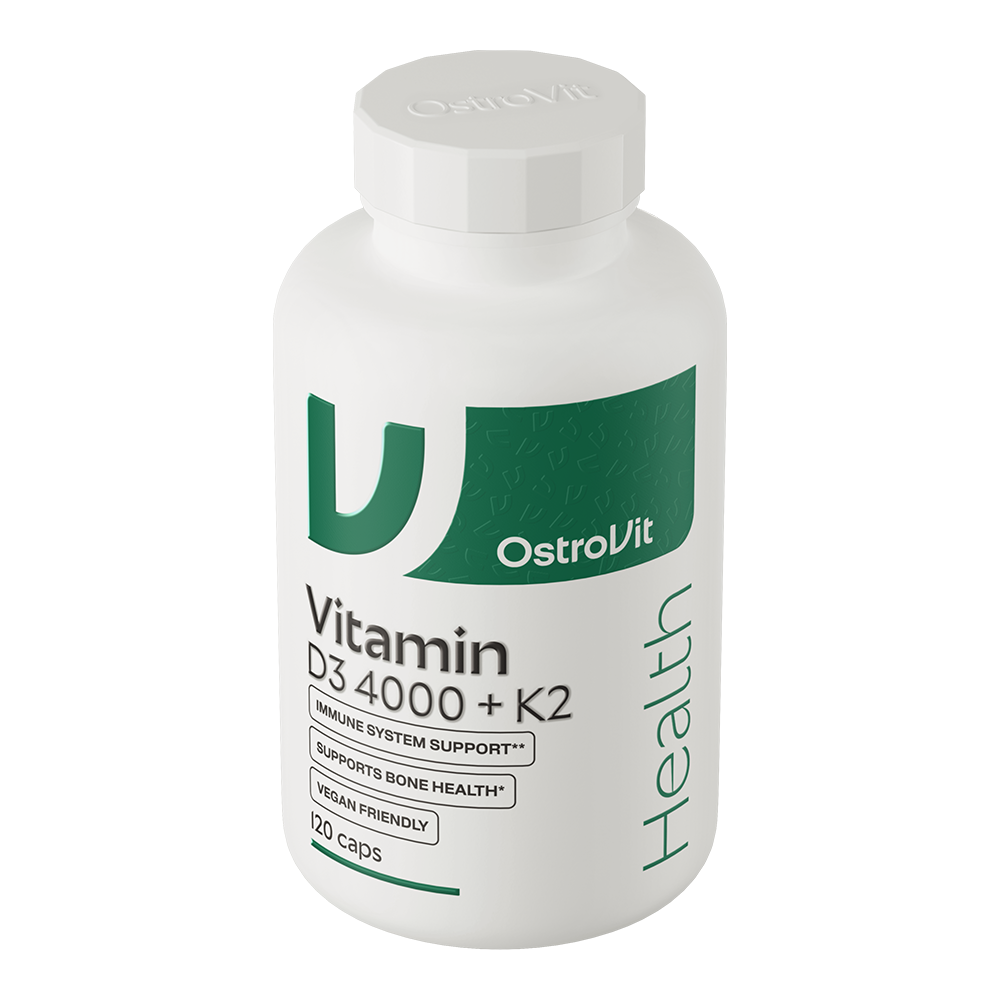 Vitamin D3 4000 IU + K2 VEGE – 120 vegan capsules | OstroVit